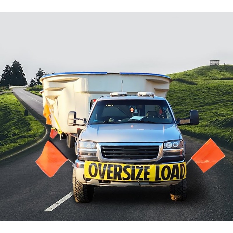 Mytee Products EZ Mount Warning Flag Orange 18" x 18"