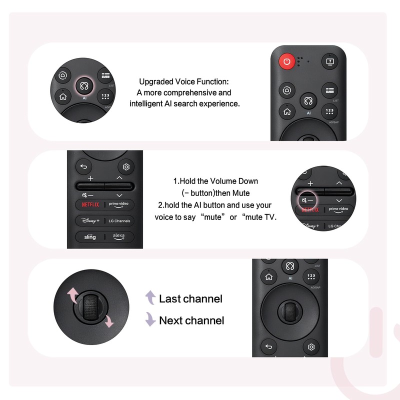 AKB76046602 Voice Magic Remote MR25GA Compatible with LG Remote 2025