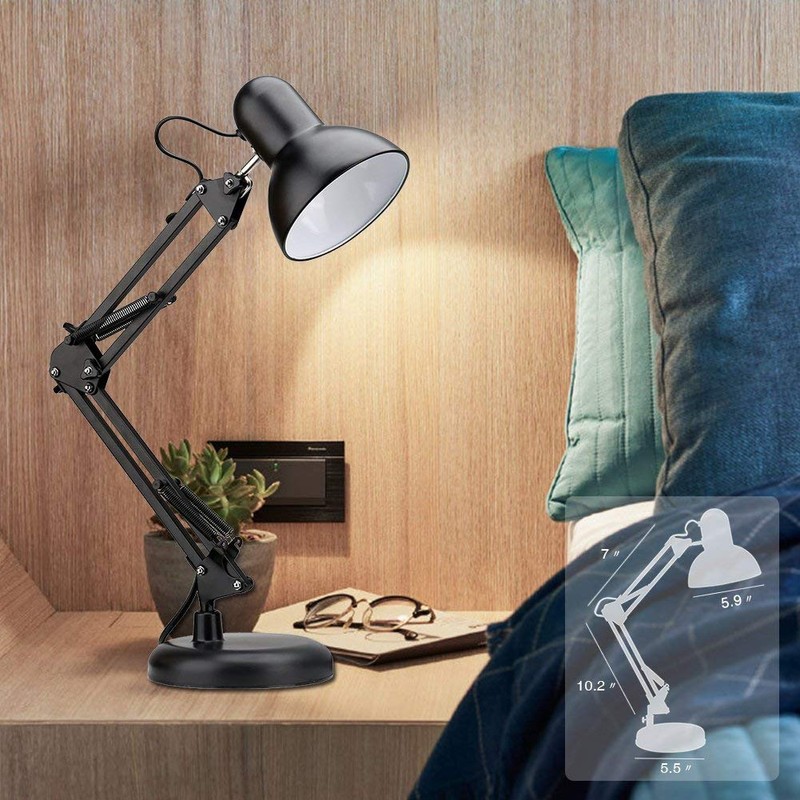ShellKingdom Architect Task Lamp, Adjustable Swing Arm Desk Lamp with