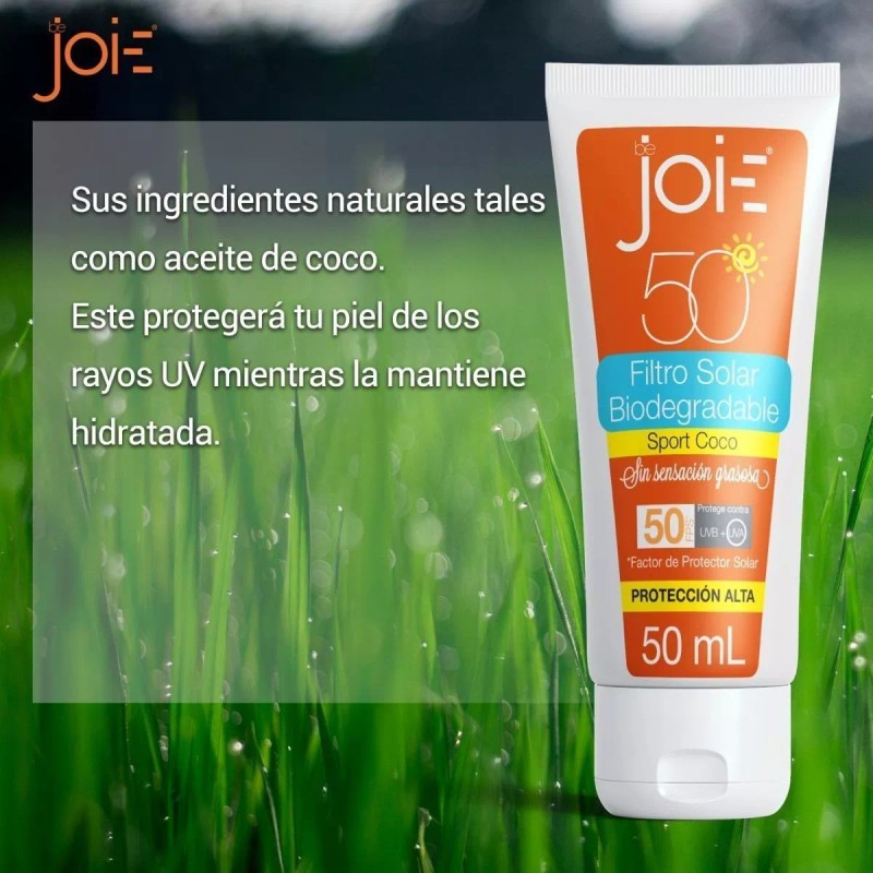 Be Joie Bloqueador Solar Facial Biodegradable Joie 50 Fps 50