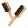 Baluue 2sets Double-sided Boar Bristle Hair Brush for Men Fine