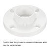 PATIKIL 50mm PVC Pipe Fitting, Flange Pipe Socket Coupling Connector