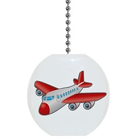 Jet Plane Solid Ceramic Fan Pull