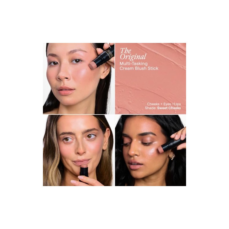 Nudestix Nudies Blush Stick – 3-in-1 Cream Blush for Cheeks,