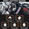 SINLIRU 7inch Round Headligt 7" Motorcycle White DRL Amber Turn