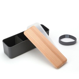 Miyoshi Seisakusho 0601-0038 Wooden Lid Lunch Box, White, Slim L