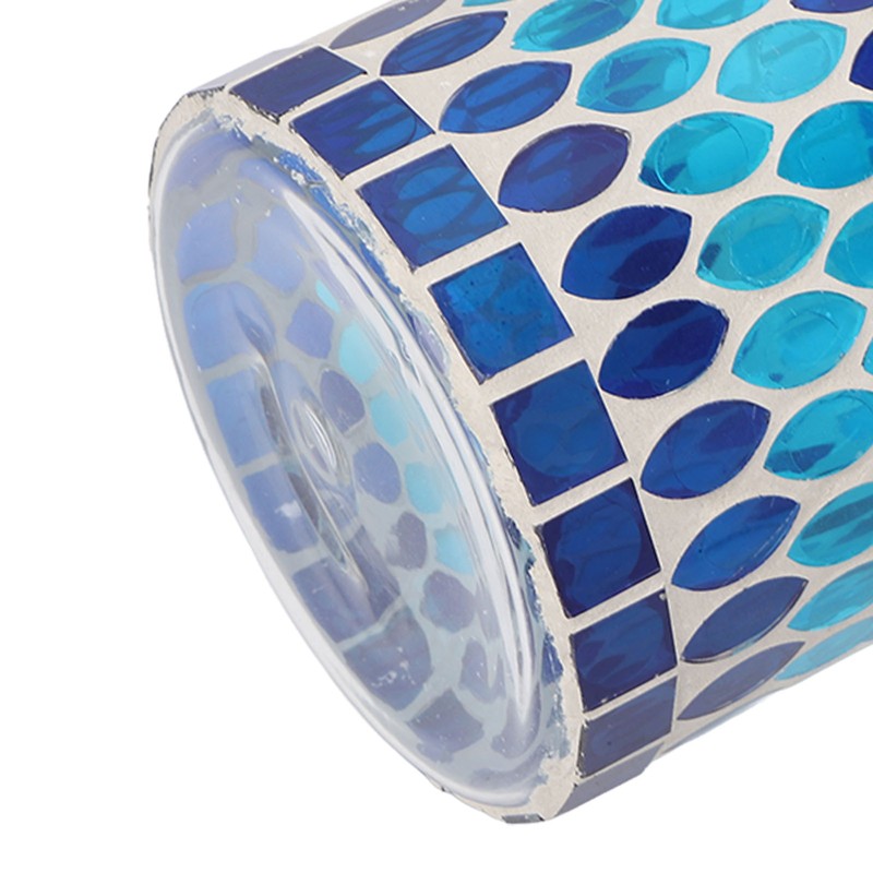Mosaic Votive Candle Holder Handcrafted Glass Tea Light Holder for