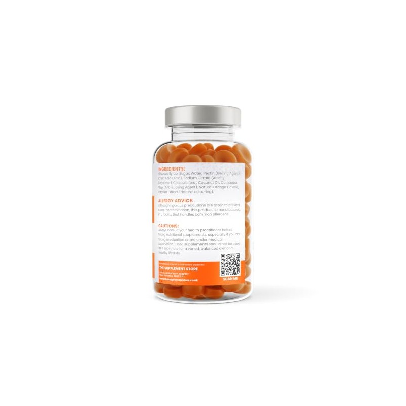 Vitamin D3 4000iu Gummies (60 Gummies, Orange)