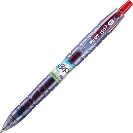 PILOT B2P - Bottle to Pen Refillable & Retractable Rolling Ball Gel Pen Made From Recycled Bottles, Fine Point, Red G2 Ink, 12-Pack (31602)