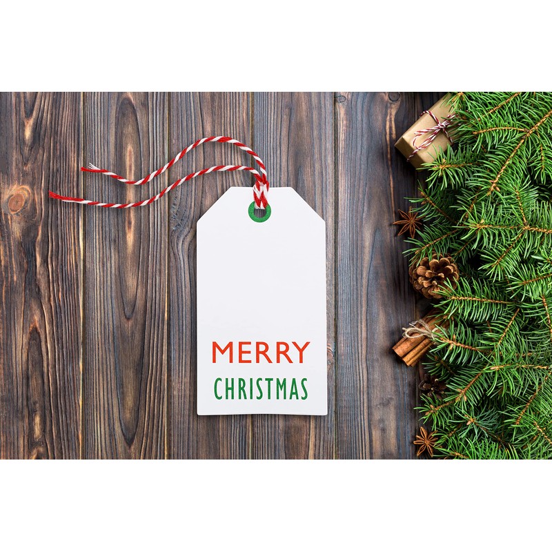 K-Kraft Christmas Gift Tags - 25-Pack - Festive Kraft Tags