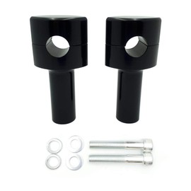 XKMT- 1 in. Mounting Handlebar Riser Kit 4" tall Compatible With Harley Bobber Chopper DNA Paughco Black