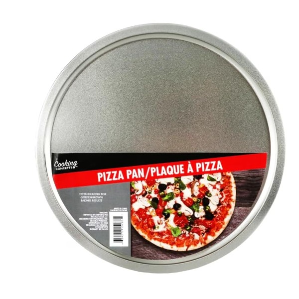 Generic Tin Pizza Pans 12-Inch|Cooking Concepts| Set of 2 (Value