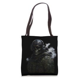 Cool Gaming Black Army Soldier Illustration Graphic Designs Tote Bag
