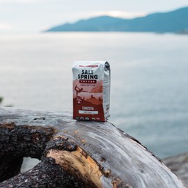 Salt Spring Coffee - Sumatra Whole Bean Coffee, Organic Fair Trade Coffee, Proudly Canadian (Dark Roast, 400g)