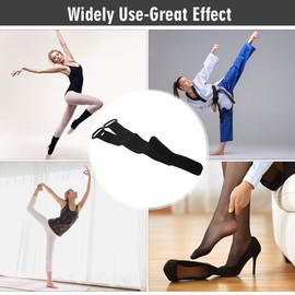 ZJchao Stretching Strap Yoga Strap, Foot Drop Fascitis Plantar Ankle Training Belt, Exercise Strap, Black, OK Cloth