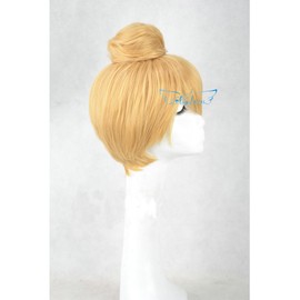 Angelaicos Women's Prestyled Buns Party Anime Cosplay Costume Wig Short Blonde
