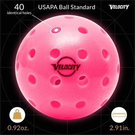 Velocity Pickleball Yellow, Green, Pink 12 Pack