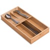 guiogc Bamboo Silverware Organizer, Kitchen Silverware Drawer Organizer, Utensil Tray
