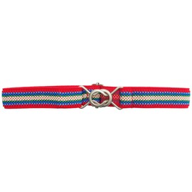 Grandios GD-EIGHT-KBELT Elastic Kids Belt, Elastic Belt, For Boys, Girls, Stylish, Kids Belt, Elementary School Students, One Size Fits All, red