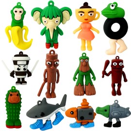 12PCS Tralalero Tralala Action Figure Toys,Tralalero Tralala Figures Toys with Tralalero Tralala, BRR BRR Patapim,Meme Shark Collectible Animals Figurine Doll for Fans Gifts (12PCS)