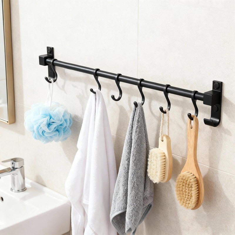 QYDKWK Kitchen Hanging Rack Utensil Rod, Metal Kitchen Holder Hanger,