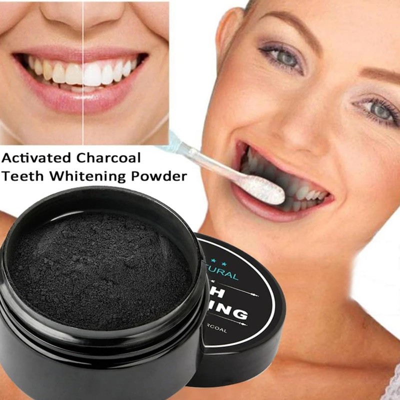 QEDBOJE Activated Charcoal Powder for Teeth Whitening, Natural Tooth Brightening