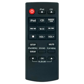 N2QAYC000057 Replacement Remote fit for Panasonic Compact Stereo System SC-HC37 SC-HC37DB SC-HC57 SC-HC57DB SC-HC37DBEWK SC-HC37EC-K SC-HC37EC-R SC-HC37EC-S SC-HC37EC-W SC-HC37EE-K