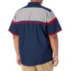 Red Kap Men's Standard Performance Tech Shirt, Navy/Red/Light Grey, Small