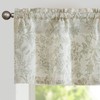 Vangao Farmhouse Linen Valance Curtain for Kitchen Floral Rustic Light