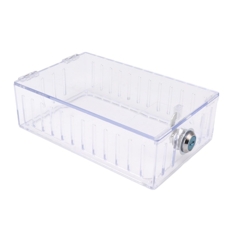Large Universal Home Locking Thermostat Guard Clear Cover with Key,