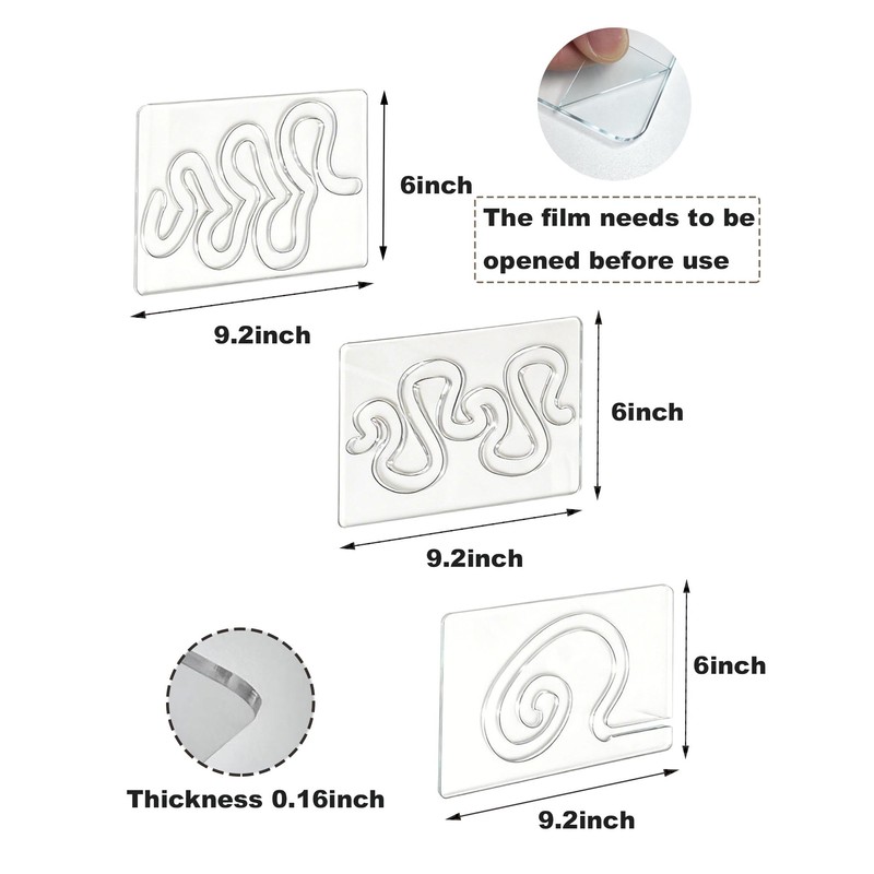 Henmany Transparent Acrylic Quilting Templates: Free Motion Stencils & Patchwork