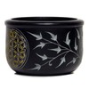 Berk ST-311 Incense Bowl Soapstone Flower of Life Engraved by