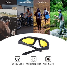 YISUGOOC 4 Pair Motorcycle Glasses Riding Glasses UV Protection Windproof And Dustproof Motorcycle Goggles Foam Cushion Eyeglasses Suitable For Outdoor Sports Motorcycle Riding