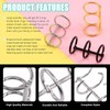 Cimeton 30Pcs 3 Ring Metal Loose Leaf Binders Book Rings