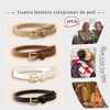 Cinturones Delgados Mujer, 4 PCS Cinturones Ajustables Para Mujer,Cinturon Vaqueros
