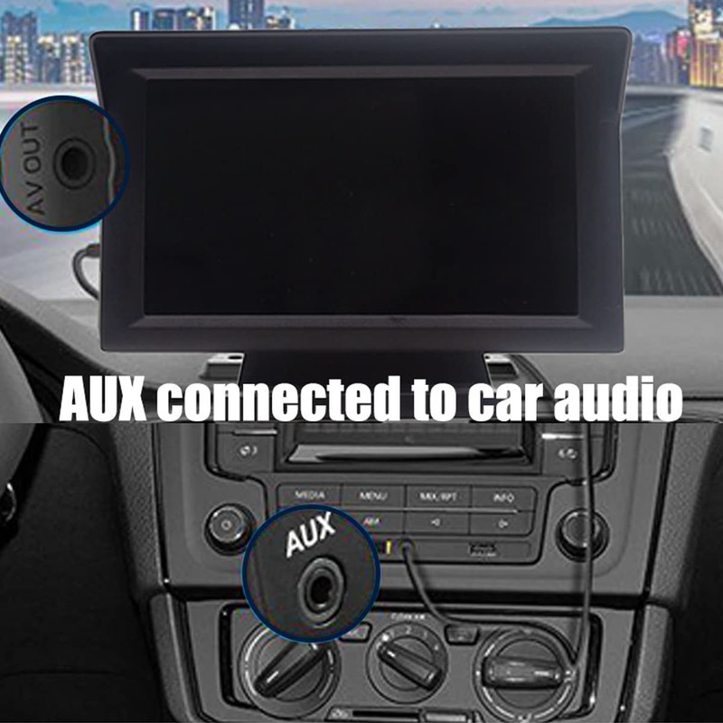 Wireless Apple Carplayer Android Auto Monitor, 7 Inch Full HD