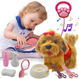 Jaydear Plush Puppy Toy, Electronic Dog Toy for Kids, Interactive Toy -Walks/Barks/Shake Tail/Talk, Stuffed Animals Cute Dog Toys Soft Gift for Christmas, Easter, Birthday, Age 3 4 5 6 7+ Years Old