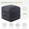HIGOGOGO Pouf Ottoman Stuffed Square Modern Foam Filled Foot Rest