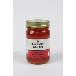 Farmers' Market Apple Preserves, Apple Jelly Spread with Apples and Spices, Gluten-Free and Trans-Fat Free, No Corn Syrup, Preservatives, or MSG, 16.5 oz