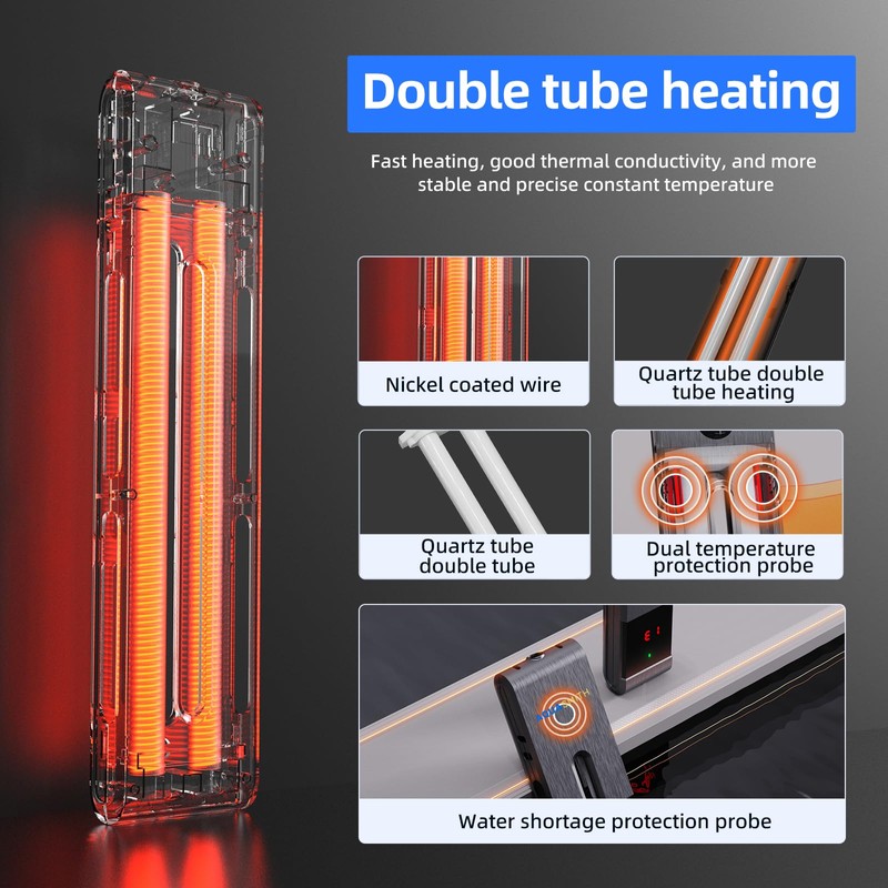 AQUASMITH Aquarium Heater,200W Fish Tank Heater,Suitable for 50-60 Gallon Fish