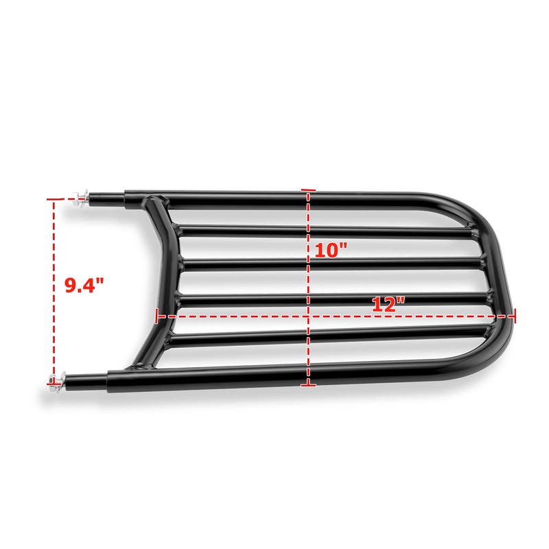 Mofun Black Backrest Sissy Bar Luggage Rack Compatible with Indian