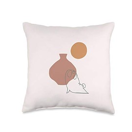 Terracotta pot and Pug Yoga Throw Pillow