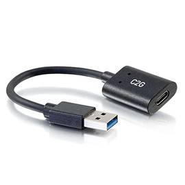 C2G 54428 15CM USB-C Female to USB-A Male SuperSpeed USB 5Gbps Adapter Converter, Compatible with Smartphones, Tablets and Laptops, Black