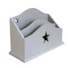 GreyZouq Grey Letter Rack with Star Design