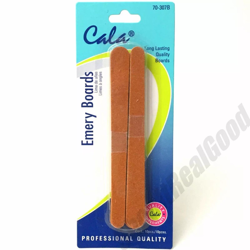 Cala 10 pc EMERY BOARDS Double Sided Nail File Fingernail