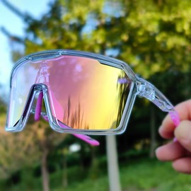 VOLOCOVER Cycling glasses sport protection ultraviolet-proof Safety collision prevention (Pink)