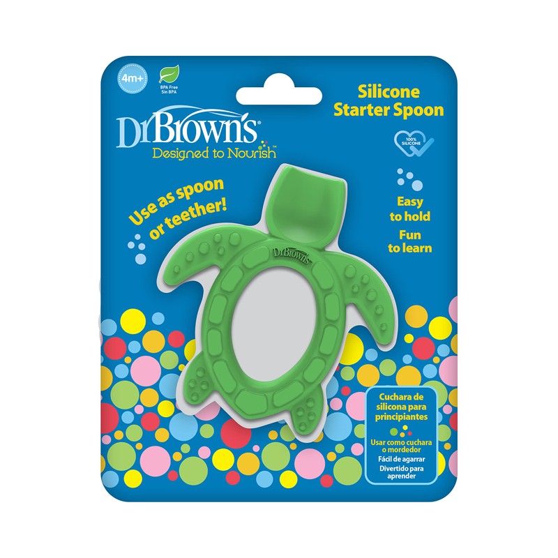 Dr. Brown's Silicone Starter Spoon and Teether for Babies and