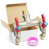 Mdlufee 3/4 Inch Brass Tap Splitter 2 Way, Hose Tap