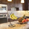 EGMEHOAD Banana Holder Stand, Banana Hanger Stand Black, Metal Bananas