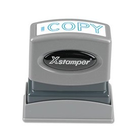 Xstamper Title Message Stamp, Copy, Pre-inked/Re-inkable, Blue